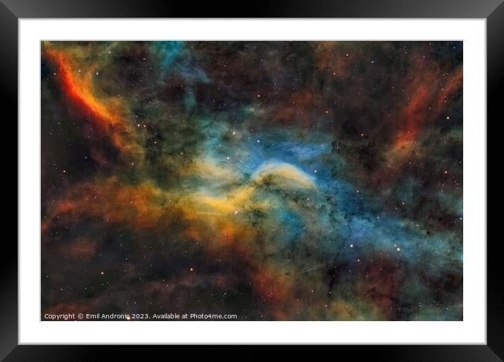 The Propeller Nebula Framed Mounted Print by Emil Andronic