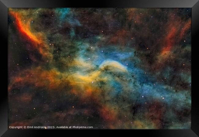 The Propeller Nebula Framed Print by Emil Andronic