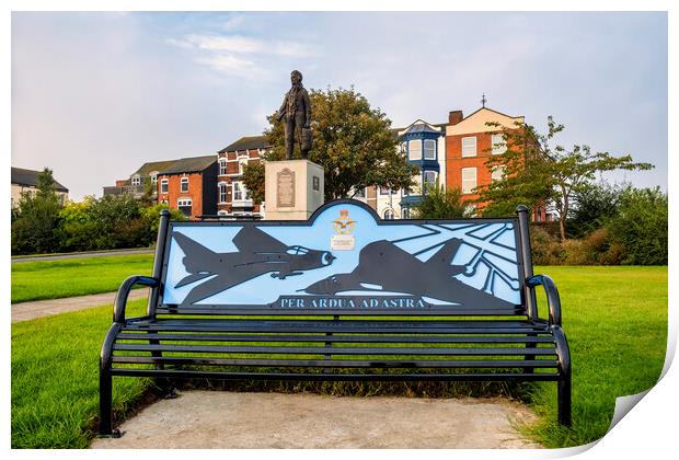Cleethorpes Royal Air Force Memorial Bench Print by Tim Hill