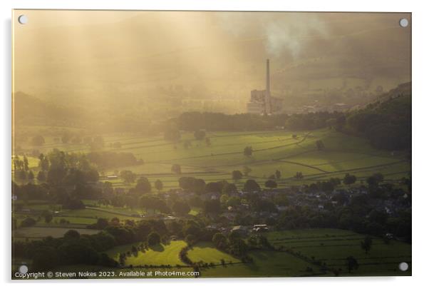 Dawn Illumination Over Hope Valley Acrylic by Steven Nokes