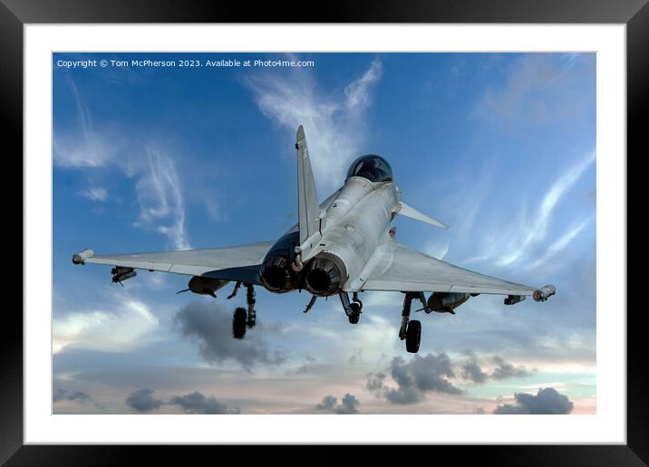  Eurofighter Typhoon's RAF Lossiemouth Landing Framed Mounted Print by Tom McPherson
