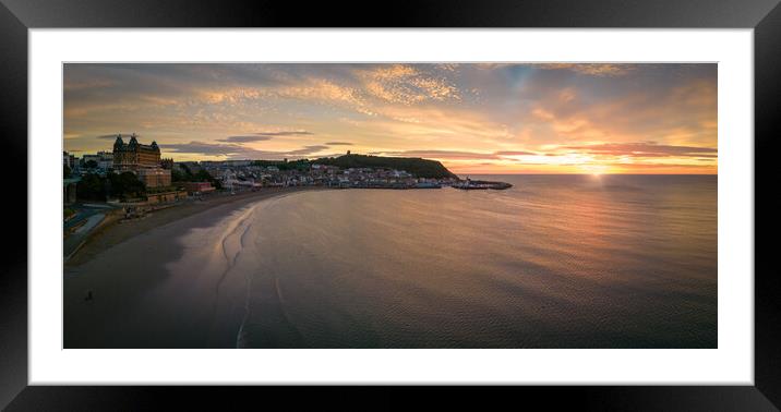 Scarborough South Bay Sunrise Framed Mounted Print by Apollo Aerial Photography