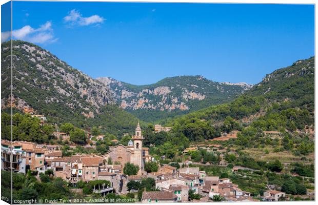 Enchanting Valldemossa: A Mountainous Spanish Idyl Canvas Print by David Tyrer