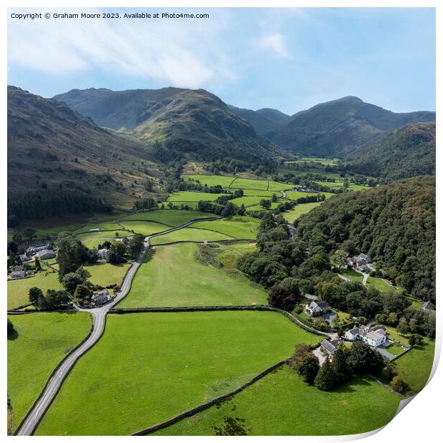 Borrowdale valley Print by Graham Moore
