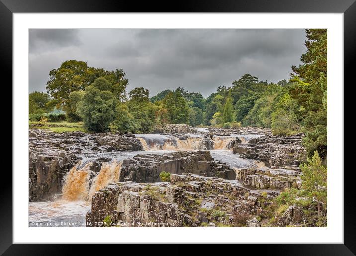 A Damp Autumn Morning at Low Force Waterfall Framed Mounted Print by Richard Laidler