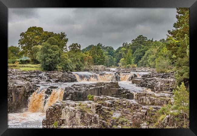 A Damp Autumn Morning at Low Force Waterfall Framed Print by Richard Laidler