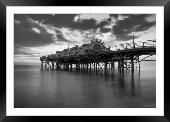 Cleethorpes Black and White Framed Mounted Print by Tim Hill