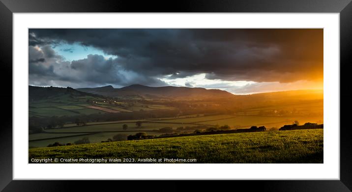 Usk Valley View Framed Mounted Print by Creative Photography Wales