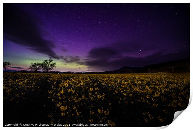 Brecon Beacons Night Sky Print by Creative Photography Wales