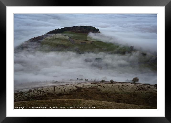 Tor y Foel Misty landscape Framed Mounted Print by Creative Photography Wales