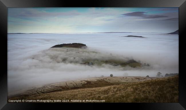 Tor y Foel Misty landscape images Framed Print by Creative Photography Wales