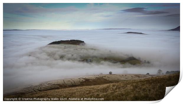 Tor y Foel Misty landscape images Print by Creative Photography Wales