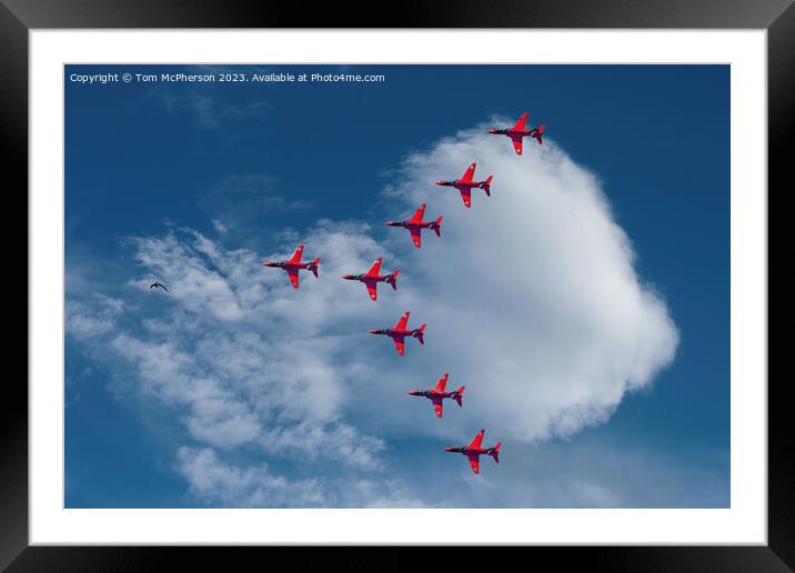 Red Arrows in Formation Framed Mounted Print by Tom McPherson
