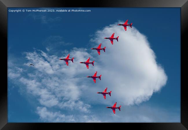 Red Arrows in Formation Framed Print by Tom McPherson