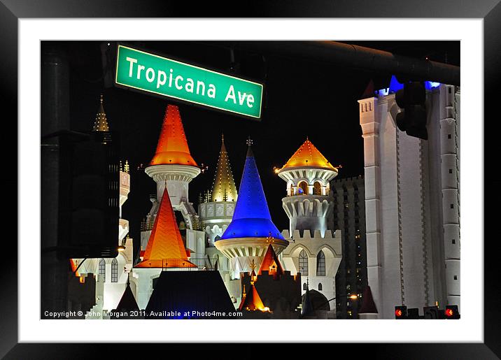 Tropicana Avenue, Vegas. Framed Mounted Print by John Morgan