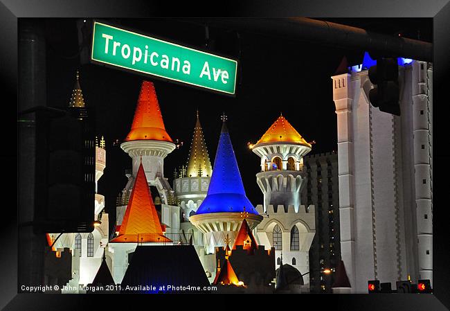 Tropicana Avenue, Vegas. Framed Print by John Morgan