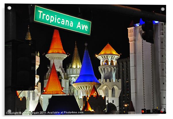Tropicana Avenue, Vegas. Acrylic by John Morgan