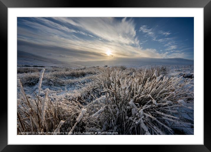Llyn y Fan Fach Winter Landscapes, Brecon Beacons Framed Mounted Print by Creative Photography Wales