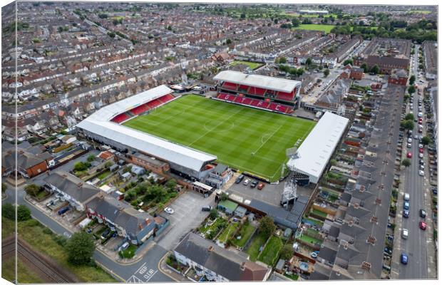 Blundell Park Grimsby Town FC Canvas Print by Apollo Aerial Photography