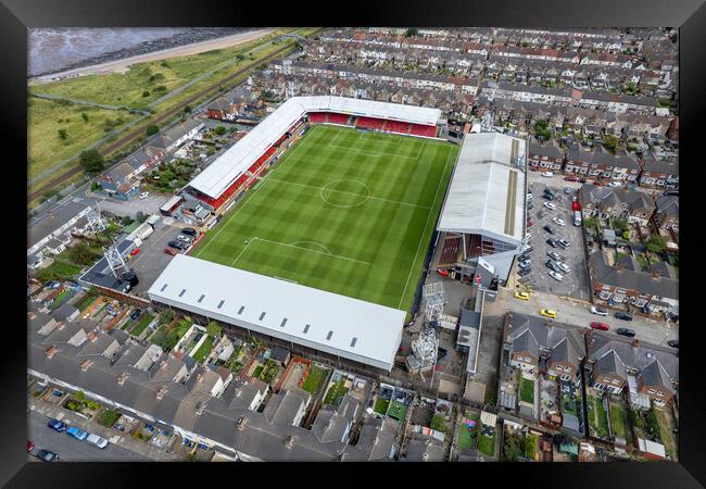 Blundell Park Grimsby Town FC Framed Print by Apollo Aerial Photography