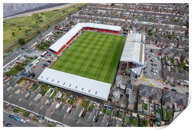 Blundell Park Grimsby Town FC Print by Apollo Aerial Photography