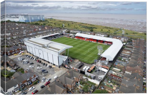 Blundell Park Grimsby Town FC Canvas Print by Apollo Aerial Photography