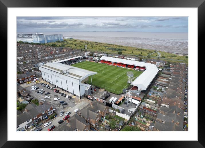 Blundell Park Grimsby Town FC Framed Mounted Print by Apollo Aerial Photography