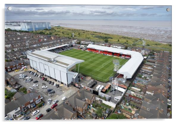 Blundell Park Grimsby Town FC Acrylic by Apollo Aerial Photography
