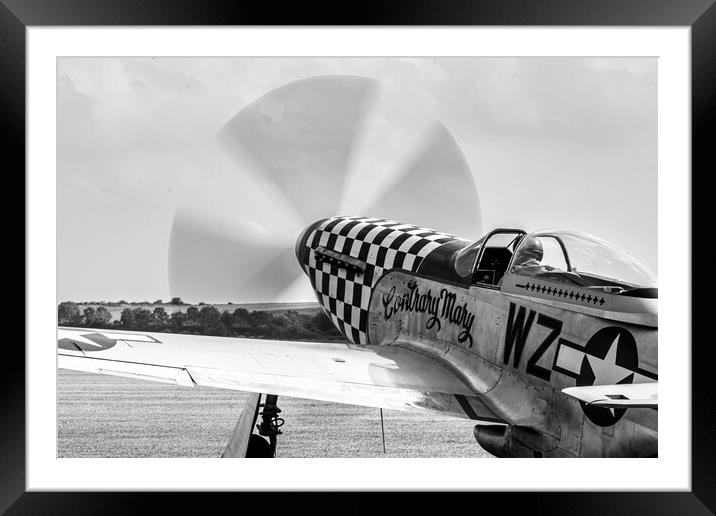 North American P51 Mustang Contrary Mary Framed Mounted Print by J Biggadike