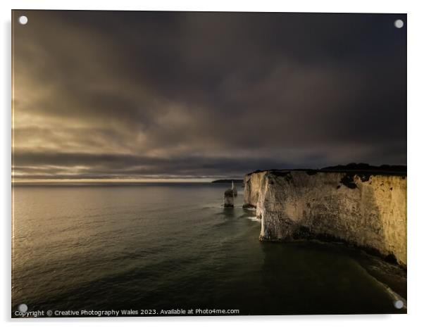 Old Harry Rocks, Jurassic Coast in Dorset Acrylic by Creative Photography Wales