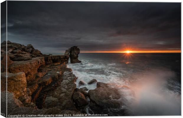 Pulpit Rock at Portland Bill on the Jurassic Coast  Canvas Print by Creative Photography Wales