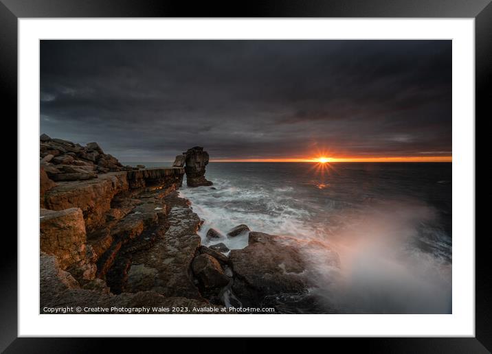 Pulpit Rock at Portland Bill on the Jurassic Coast  Framed Mounted Print by Creative Photography Wales