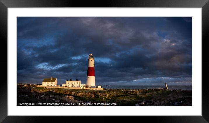 Portland Bill Light House on the Jurassic Coast  Framed Mounted Print by Creative Photography Wales