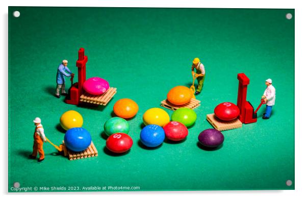 Miniature Workforce Mobilising Sweet Treasures Acrylic by Mike Shields
