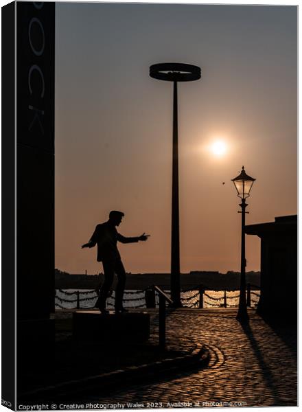 Billy Fury Sculpture_Liverpool City images Canvas Print by Creative Photography Wales