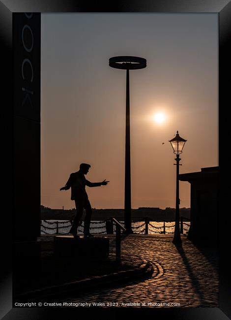 Billy Fury Sculpture_Liverpool City images Framed Print by Creative Photography Wales