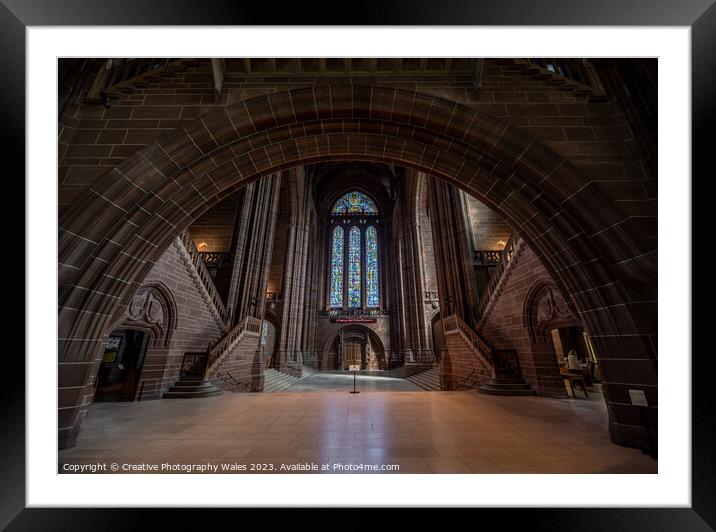 Liverpool Cathedral, Liverpool City images Framed Mounted Print by Creative Photography Wales