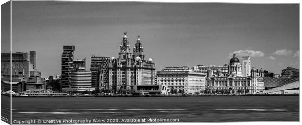Liverpool City Panorama Canvas Print by Creative Photography Wales