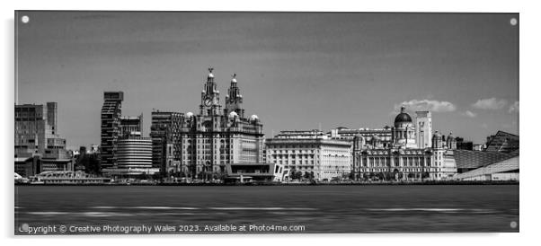 Liverpool City Panorama Acrylic by Creative Photography Wales