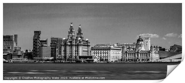 Liverpool City Panorama Print by Creative Photography Wales