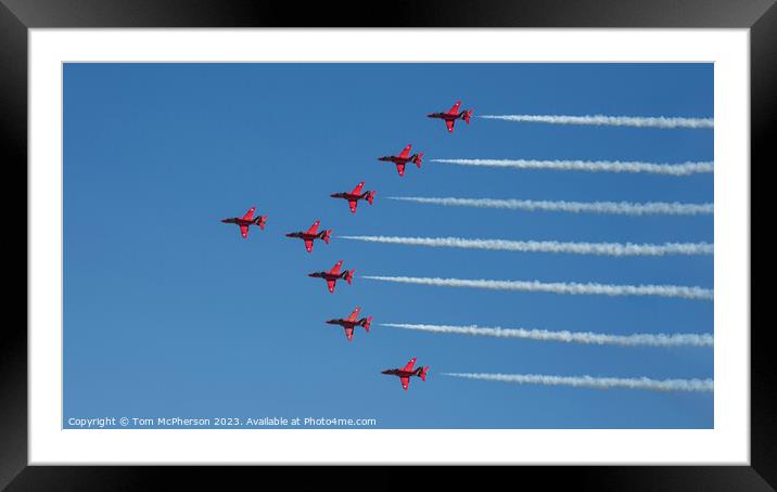 'Spectacular Red Arrows Formation Flight' Framed Mounted Print by Tom McPherson