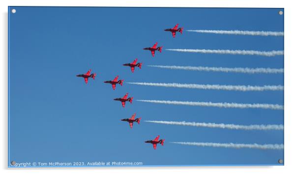 'Spectacular Red Arrows Formation Flight' Acrylic by Tom McPherson