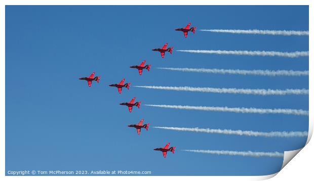'Spectacular Red Arrows Formation Flight' Print by Tom McPherson