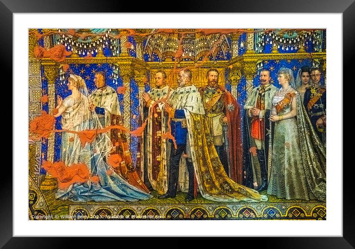 Emperor Mosaic Kaiser Wilhelm Memorial Church Berlin Germany Framed Mounted Print by William Perry
