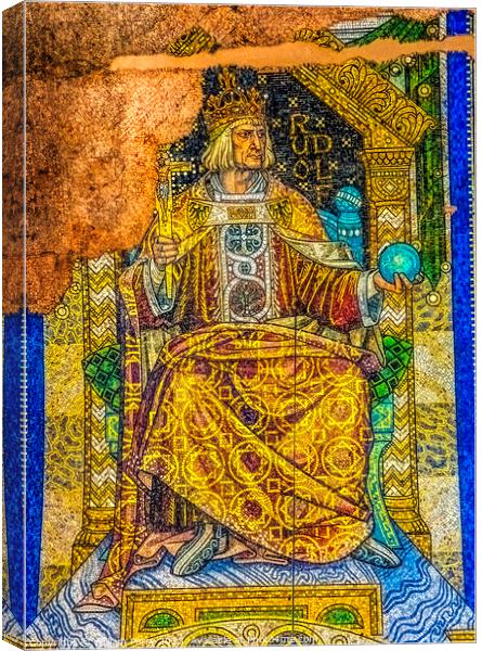 Emperor Mosaic Kaiser Wilhelm Memorial Church Berlin Germany Canvas Print by William Perry