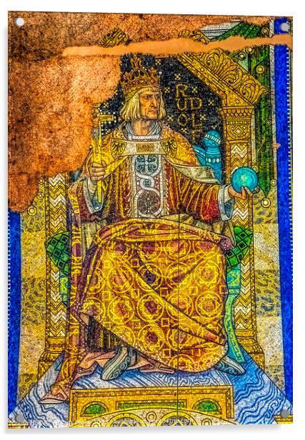 Emperor Mosaic Kaiser Wilhelm Memorial Church Berlin Germany Acrylic by William Perry