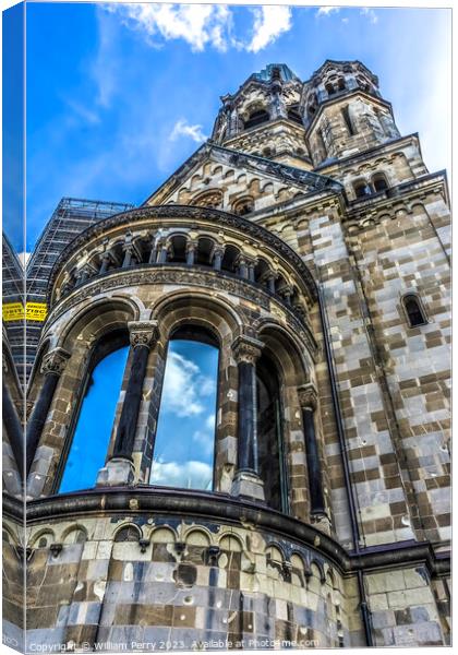 Kaiser Wilhelm Memorial Church Berlin Germany Canvas Print by William Perry