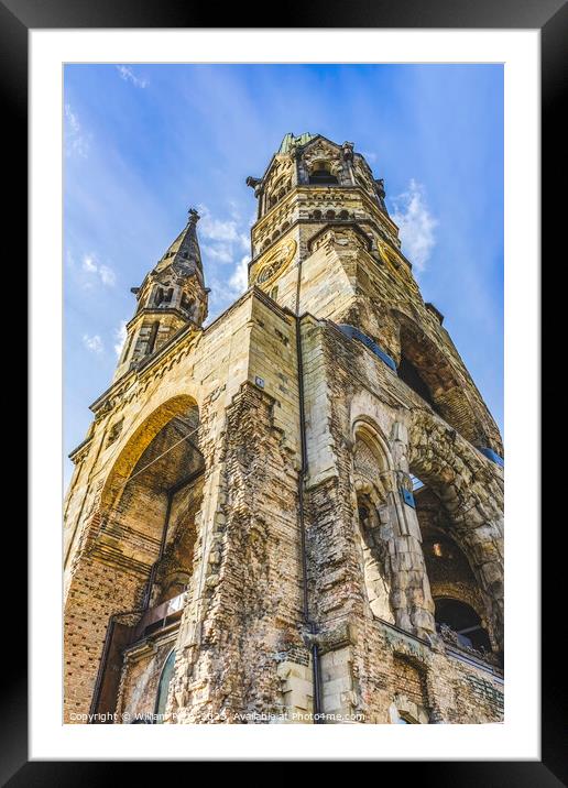 Kaiser Wilhelm Memorial Church Berlin Germany Framed Mounted Print by William Perry