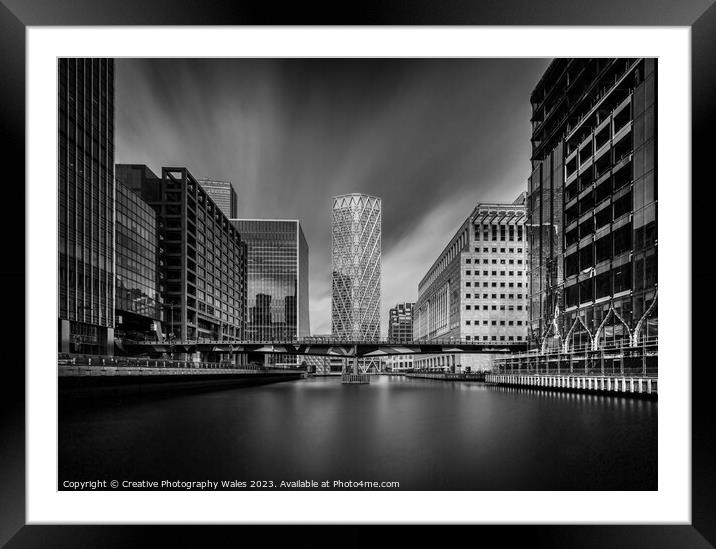 Canary Wharf, London Framed Mounted Print by Creative Photography Wales