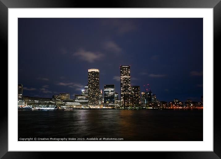 Canary Wharf, London Framed Mounted Print by Creative Photography Wales